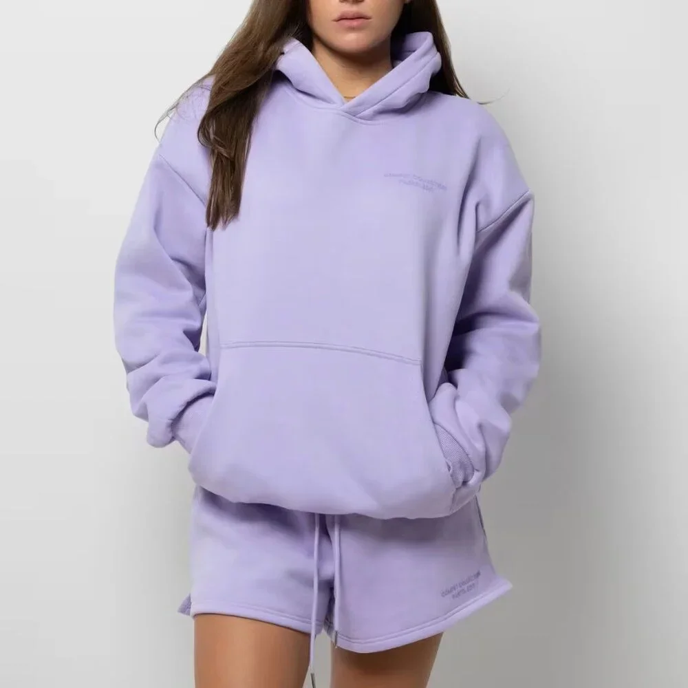 🗝️VIRAL🗝️Comfrt Set - Shorts & Sweater - Purple Pastel Collection - Picture 1 of 13